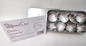 Juego de cortadores de galletas creativos Pampered Chef en formas de lata de acero inoxidable 1095 - Imagen 1 de 7