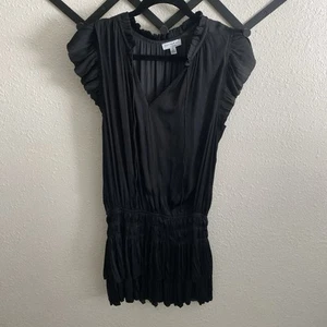 Current Air Zoey Pleated Mini Dress, Black Size Medium ANTHROPOLOGIE - Picture 1 of 7
