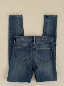 Bullhead Denim Co. Jeans Low Rise Women's Skinniest Distressed Size 0 Blue #2043 - Picture 1 of 11