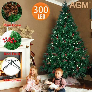 180cm Weihnachtsbaum Christbaum künstlicher PVC PE Tannenbaum mit Free 300LED - Bild 1 von 12