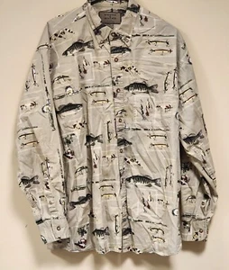 Camisa Woods & Water Hombre Color Marrón XL 100% Algodón Pesca Exterior - Imagen 1 de 8