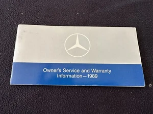 Mercedes Benz 1989 servicio al dueño libro de garantía manual 300 E TE 560 SL SEL SEC - Imagen 1 de 9