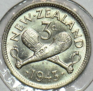 New Zealand 1943 3 Pence BU 297593 combine shipping - Picture 1 of 2