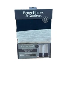 Panel de cortina Better Homes And Gardens azul/blanco línea sólida 84 pulgadas x 50 pulgadas - Imagen 1 de 6