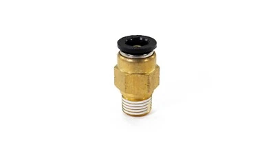 HORNBLASTERS 1/4" Male NPT to 3/8" Push to Connect Brass Fitting - Accepts 3/8" Air Line