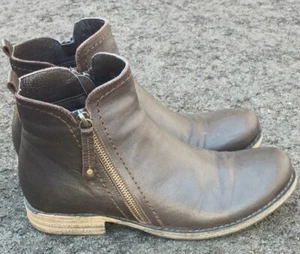 Spring Step Oziel Ankle Boots EUR 39 Womens Size 8.5 Bordeaux Red Leather Zip - Picture 1 of 11