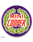Mini emblème Cooper panneau rond en aluminium - 14 couleurs - Fabriqué aux États-Unis - Voiture britannique