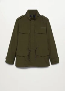 Neu mit Etikett Mango Herren Feldjacke Taschen Baumwolle Größe Medium - Bild 1 von 10