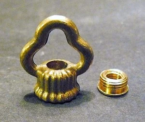 Ausgefallene Loop Finial Lampe/Uhr 1/8" IPS (3/8" Durchmesser) Messing mit Harfenreduzierer ML2 - Bild 1 von 3