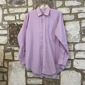Christian Dior Pink Long Sleeve Men Dress Shirt 16 32/33 Cotton Blend - Picture 1 of 3