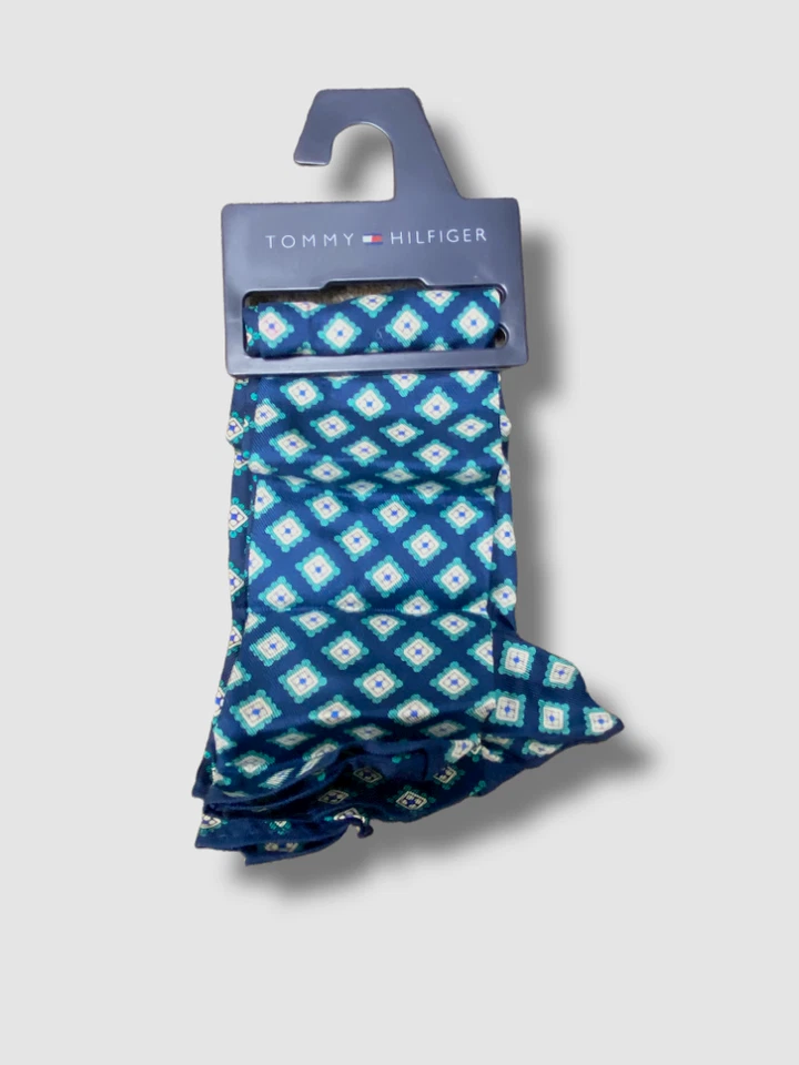 $38 Tommy Hilfiger мужской синий напечатано шелк карман квадратный - Изображение 1 из 1