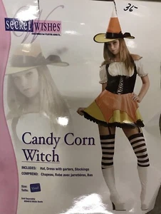 Ladies Candy Corn Witch Dress Small - Picture 1 of 2