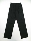 NWT Chef Works Men's Black Pleated Unhemmed Casual Pants Tag Size 30 #D547