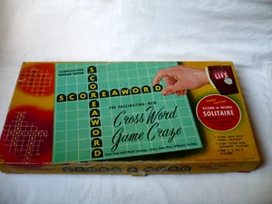 Vintage Score A Word, Crossword, Scrabble Type Board Game, 1953 - Picture 1 of 7