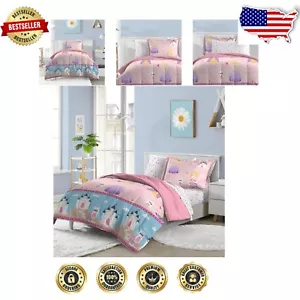 All-Season 7-Piece Microfiber Kids Bedding Set - Charming Pink Princess Theme - Picture 1 of 10