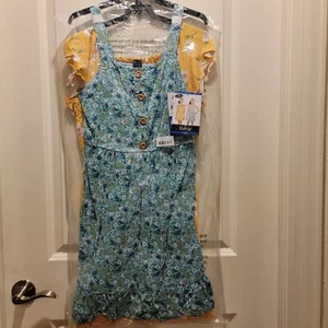 Zunie Youth Girls 2 Pack Dress Mint/ Yellow ,L-14/16) NWT - Picture 1 of 4