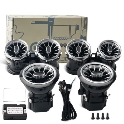 Luz ambiental de ventilación de CA delantera 6x 64 colores para Mercedes Benz Clase E W213 2016-2023 Foto 1 de 4