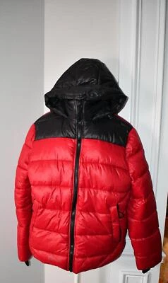 Point Zero Color Block Matte Shine Puffer Jacket RED Size:XL #7958037DL NWT - Image 1 of 3