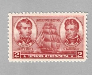 1936-1937 U.S. Sc # 791 2c NAVY Decatur Macdonough Saratoga Single Stamp MNH OG - Picture 1 of 1