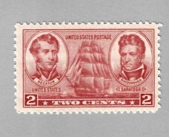1936-1937 U.S. Sc # 791 2c NAVY Decatur Macdonough Saratoga Single Stamp MNH OG - Image 1 of 1