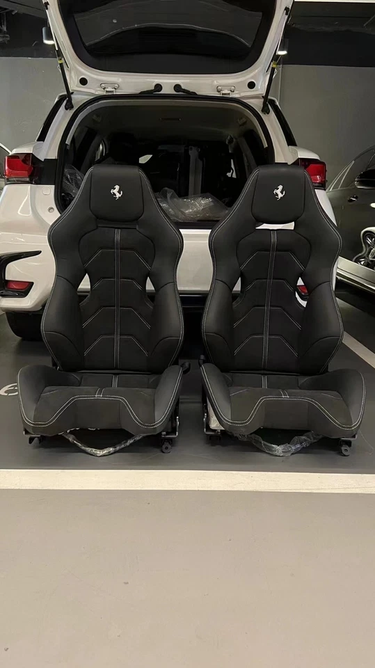 FERRARI F430 California 458 488 F12 F8 SCUDERIA GOLDRAKE CARBON SEAT Gray Black - Image 1 of 2