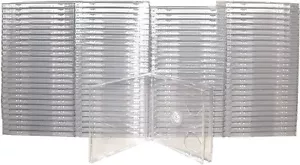 (100) Doppel CD Jewel Box - Schlank 10,4 mm Klar Tablett 2-Disc Standard Case CD2R10CL - Bild 1 von 2