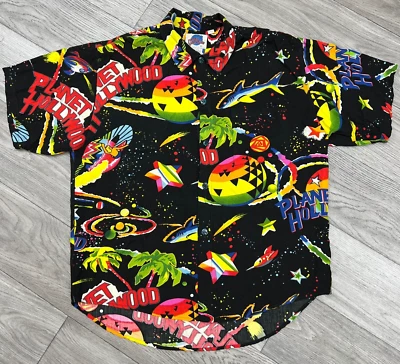 Camisa Vintage Años 90 Jams World Planet Hollywood Isla Espacial Talla L Grande Foto 1 de 4