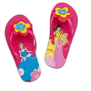 PrIncess~CHANCLAS~Cenicienta+Bella+Bella+Bella Durmiente~Niñas 7/8~NUEVAS CON ETIQUETAS~Tienda Disney - Imagen 1 de 4