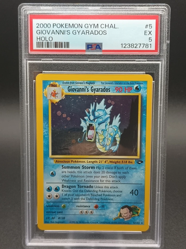 Giovanni's Gyarados 5/132 Gym Challenge Holo PSA 5 EX - Image 1 of 4
