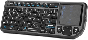Rii X1 Mini Tastatur Wireless, Kabellos Tastatur Mit Touchpad, Mini Keyboard Für - Bild 1 von 12