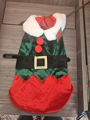 NWT Pet Dog Size Medium Christmas Santa's Elf Outfit Costume - Image 1 of 4