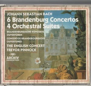 Bach 6 Brandenburg Concertos 4 Orchestral Suites PINNOCK English Consort 3 cds - Picture 1 of 2