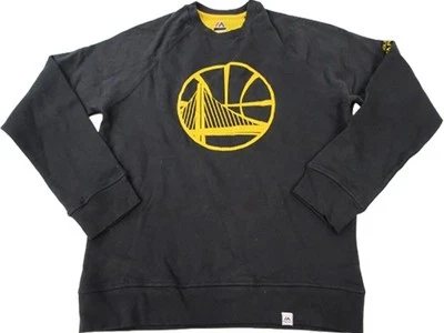 New Golden State Warriors Mens Size S-M-L-XL-2XL Majestic Black Sweatshirt - Image 1 of 4