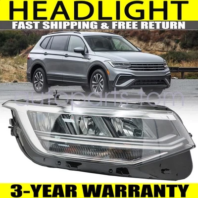 Right LED Headlight Passenger For Volkswagen Tiguan S/SE w/o AFS 2022 2023 2024 - Изображение 1 из 4