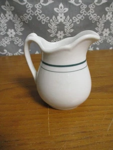 Vintage Syracuse China Restaurant Ware Creamer Green Stripes - USA - VGC - Picture 1 of 9