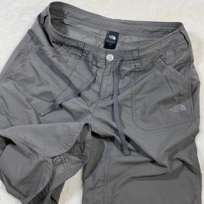 Pantalones capri de nailon The North Face para senderismo al aire libre con cordón gris para mujer talla 12 Foto 1 de 4