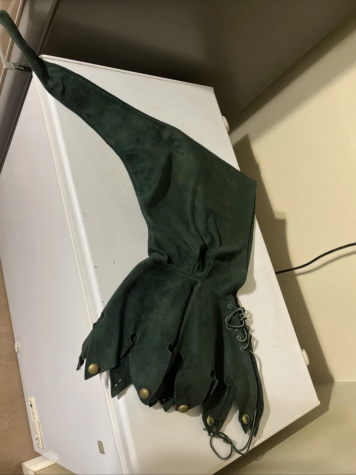 Cosplay renascentista capuz medieval couro esportes cavalheirismo - Imagem 1 de 3