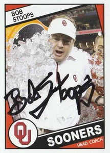 LEGENDARY OKLAHOMA SOONERS HEAD COACH BOB STOOPS SIGNED CUSTOM CARD RARE - Picture 1 of 2