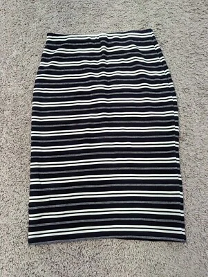 Falda lápiz mango mujer extra pequeña oficina informal a rayas Foto 1 de 4