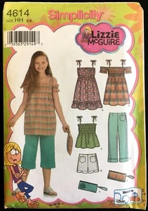UC Gr. 3-6 Lizzie McGuire Hose kurzes Kleid Top Geldbörse Einfachheit 4614 Muster - Bild 1 von 2