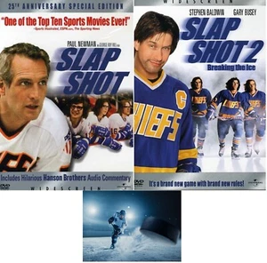 Slap Shot One & Two 1 2 Double Feature Paul Newman Includes Art Card - Picture 1 of 4