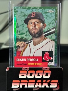Topps Chrome Platinum 2022 Dustin Pedroia Platinum Toile Green Refractor /99 108