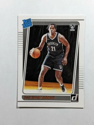 Day'Ron Sharpe RC 2021-22 Panini Donruss Rated Rookie Brooklyn Nets #215 - Image 1 of 2