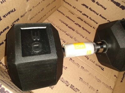 30 фунтов (1) одиночный шестигранный колпачок резиновое покрытие гантели 30 фунтов!!ГОТОВ К ОТПРАВКЕ!! - Изображение 1 из 3