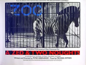 ZED AND TWO NOUGHTS 1985 Peter Greenaway Frances Barber UK QUAD POSTER - Picture 1 of 1