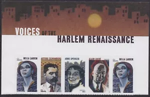 US 5474a Voices of the Harlem Renaissance F header strip 5 MNH 2020 - Picture 1 of 1