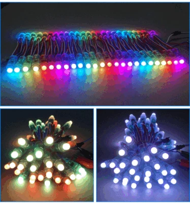 200pcs Round DC 12V WS2811 LED Pixels Individually Addressable RGB Light 12mm - Image 1 of 4