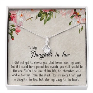 Necklace To My Daughter in law, Cute Necklace Gift from Dad Mom, Birthday Gift - Picture 1 of 6