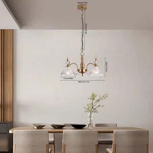 Modern Chandelier 3-Light Ceiling Hanging Lamp Kitchen Pendant Lighting Fixture - Picture 1 of 19