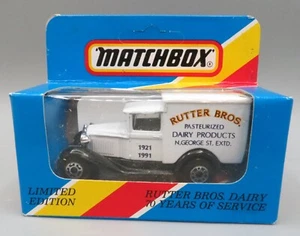 Matchbox Model A Ford Van White Rutter Bros Auto MB38 Limited Edition NEU - Bild 1 von 4